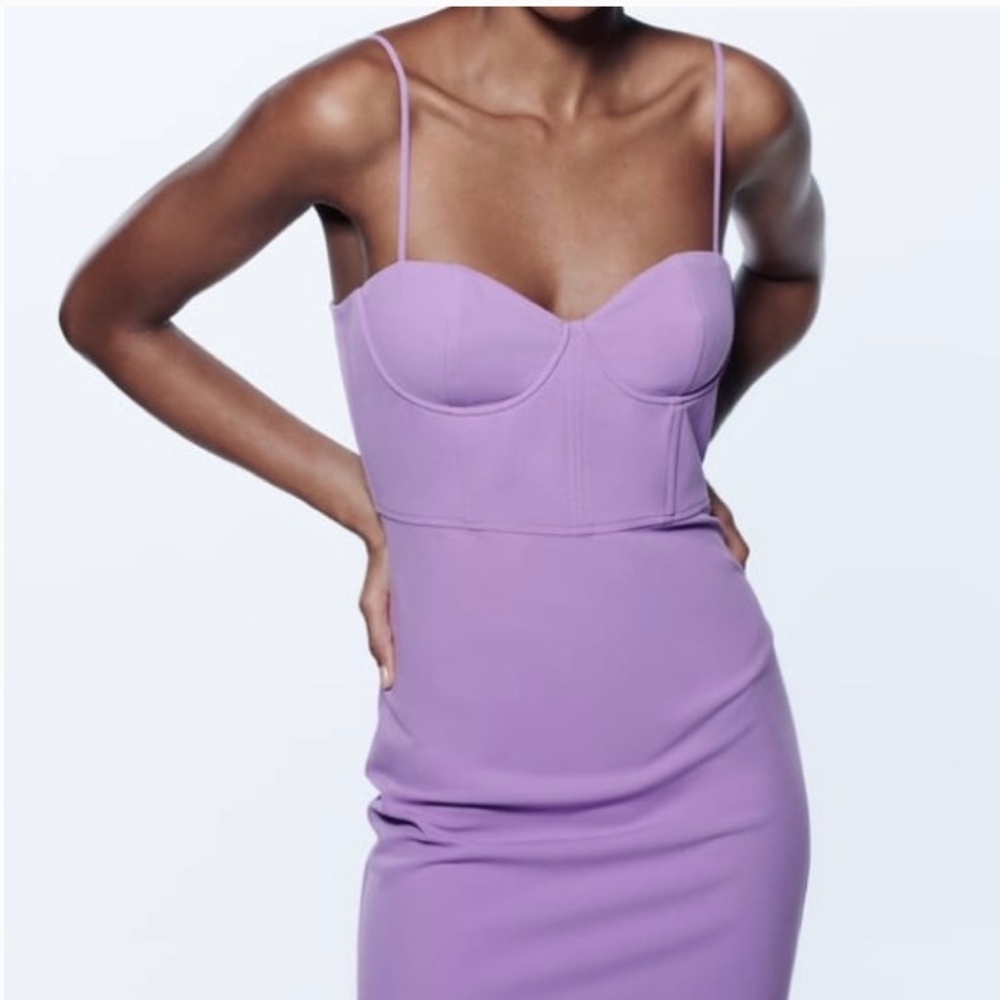 ZARA Corset Dress NWT Birthday Wedding Date Anniversary Prom Spring Elegant - Picture 2 of 4